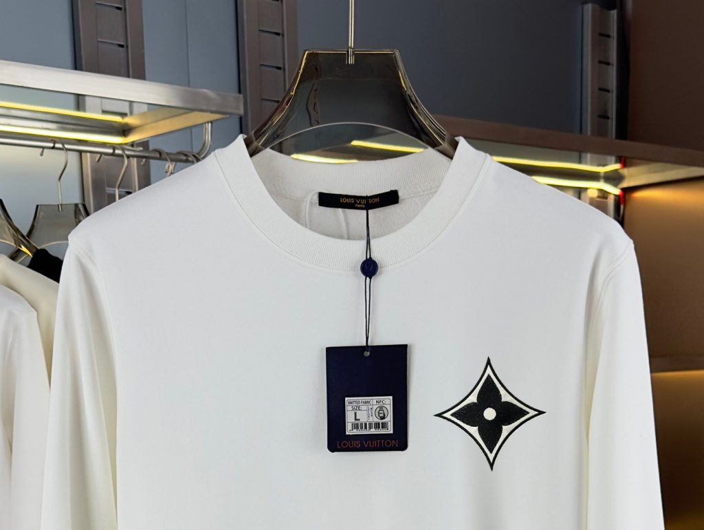 Louis Vuittonロエベ メンズ スウェットシャツ 白 2色展開 品質保証 - 画像 4