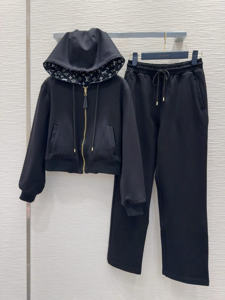 Louis Vuittonロエベ レディース スウェット 2点セット 灰色 黒 2色入 - 画像 6