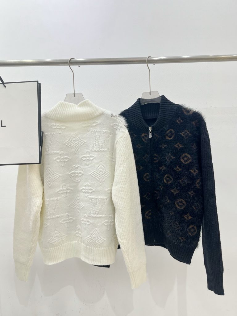 Louis VuittonLOUIS VUITTON ファー ニット セーター 2色入 春夏秋冬 保温性抜群 - 画像 3