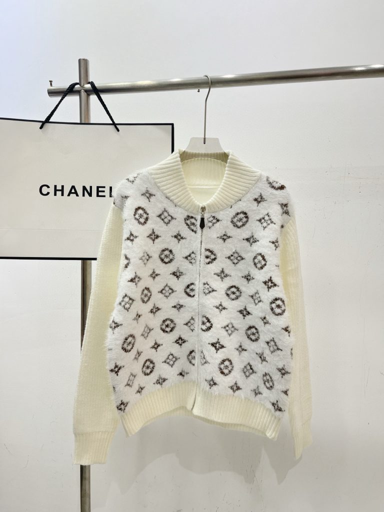 Louis VuittonLOUIS VUITTON ファー ニット セーター 2色入 春夏秋冬 保温性抜群 - 画像 5