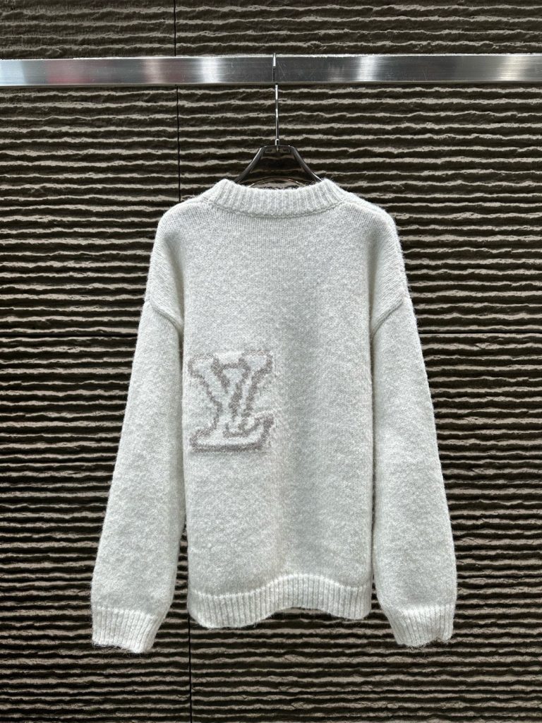 Louis Vuittonルイヴィトン レディース ニットセーター 2色展開 袖にLVロゴ ファッションアイテム - 画像 6