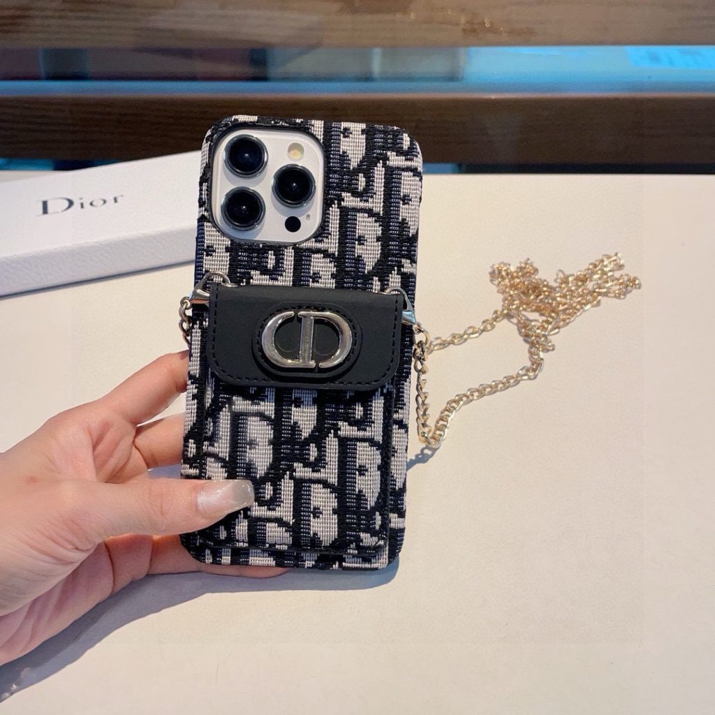 iPhoneケースDior ディオール ディオール チェーン付きスマホケース 2色入 - 画像 2