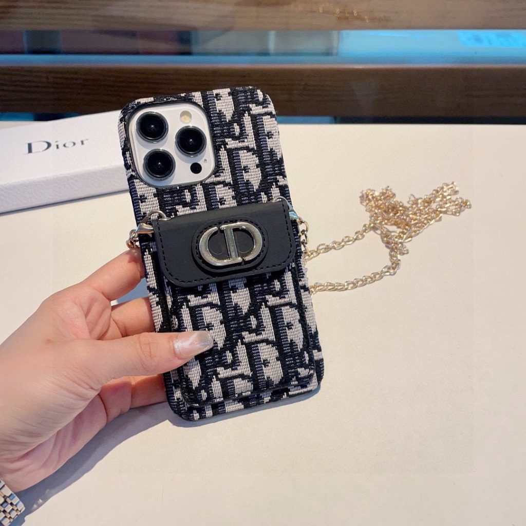 iPhoneケースDior ディオール ディオール チェーン付きスマホケース 2色入 - 画像 3