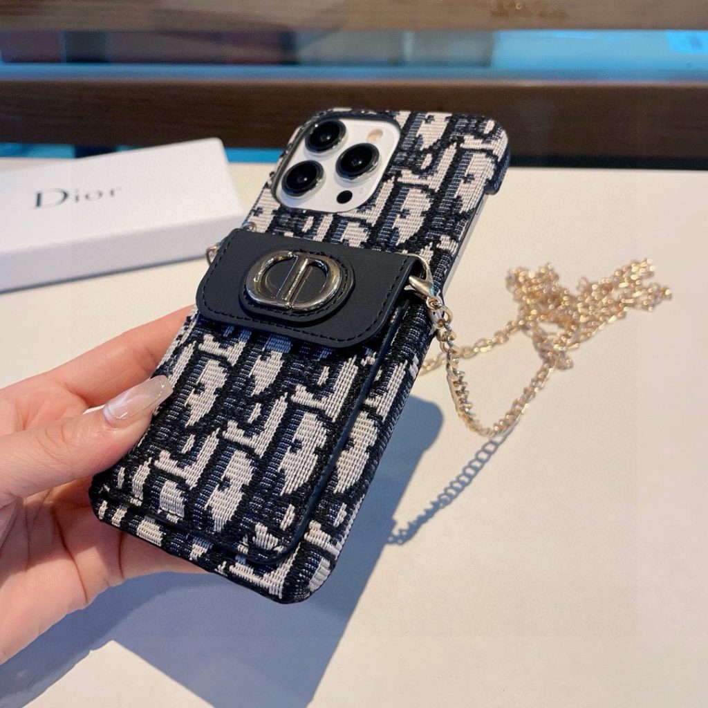 iPhoneケースDior ディオール ディオール チェーン付きスマホケース 2色入 - 画像 5