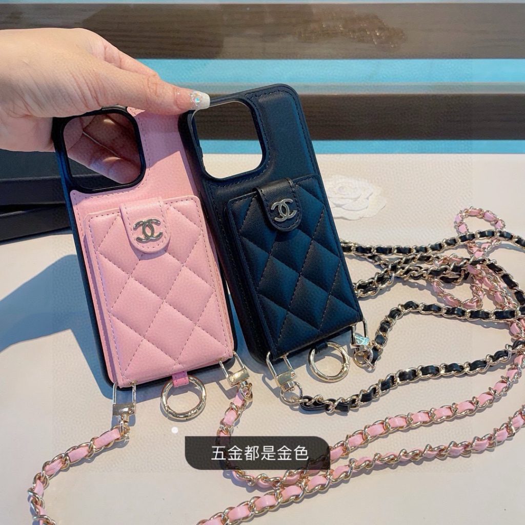 iPhoneケース香奈儿 ピンク ダイヤモンド柄 ストラップ付き 手帳型スマホケース 2色入 - 画像 5