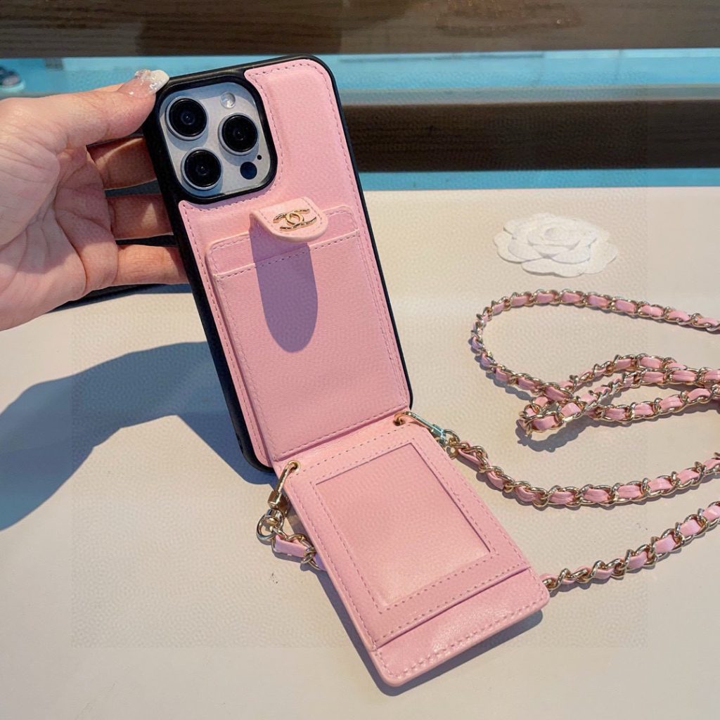 iPhoneケース香奈儿 ピンク ダイヤモンド柄 ストラップ付き 手帳型スマホケース 2色入 - 画像 6