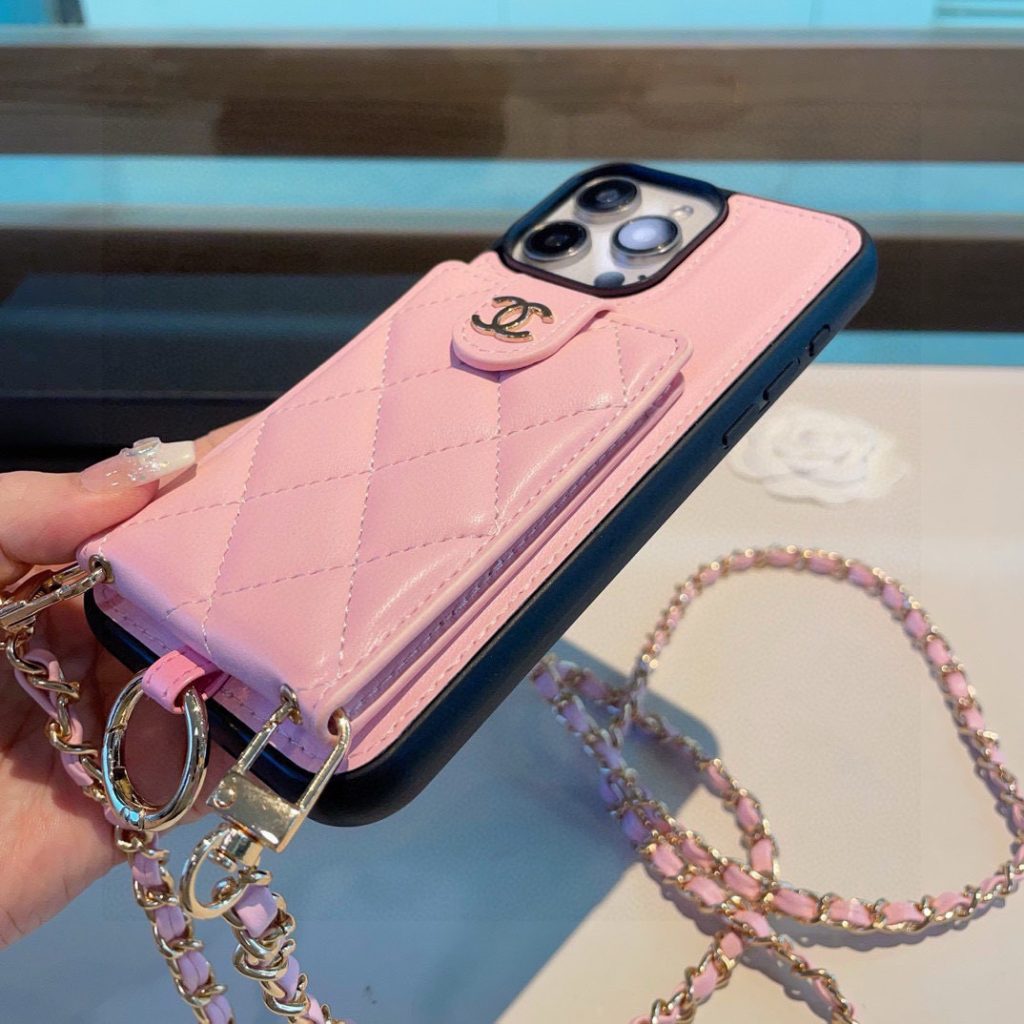 iPhoneケース香奈儿 ピンク ダイヤモンド柄 ストラップ付き 手帳型スマホケース 2色入 - 画像 8