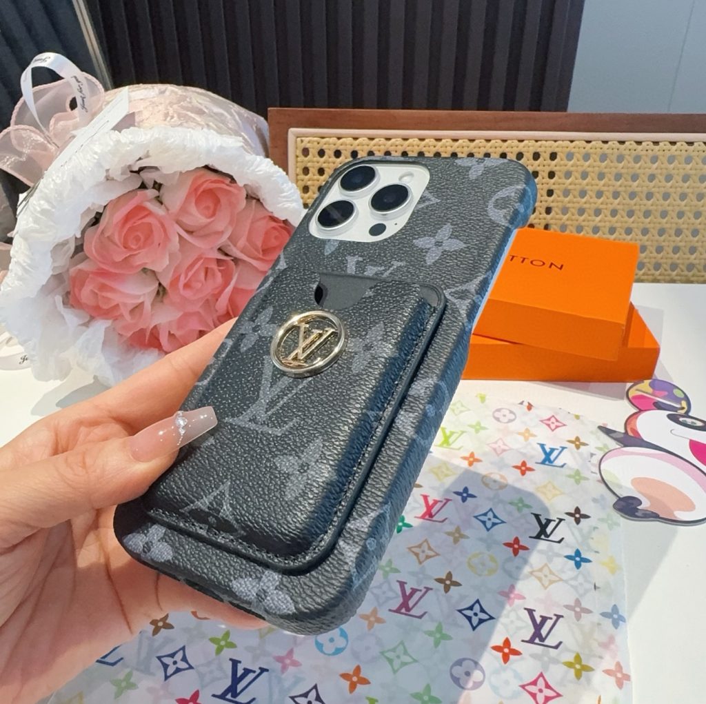 iPhoneケースルイヴィトン風 スマホケース 2色入 おしゃれなカードポケット付き📱 - 画像 6