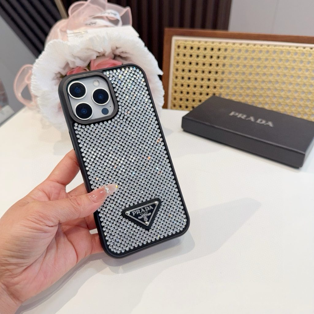 iPhoneケース✨プラダ ストーンスマホケース 2色入 メンズ レディース 🌟 - 画像 6