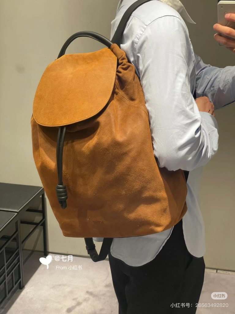 ロエベ スエード リュックサック ブラウン 1色入 🎒 - 画像 5