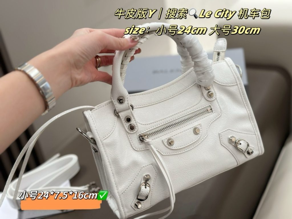 バレンシアガ レディース バッグ 2サイズ 24cm 30cm ホワイト ✨ - 画像 2