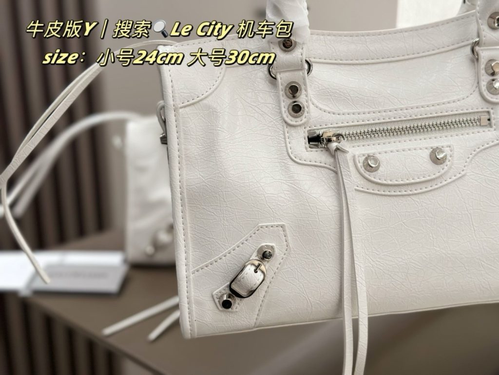 バレンシアガ レディース バッグ 2サイズ 24cm 30cm ホワイト ✨ - 画像 7