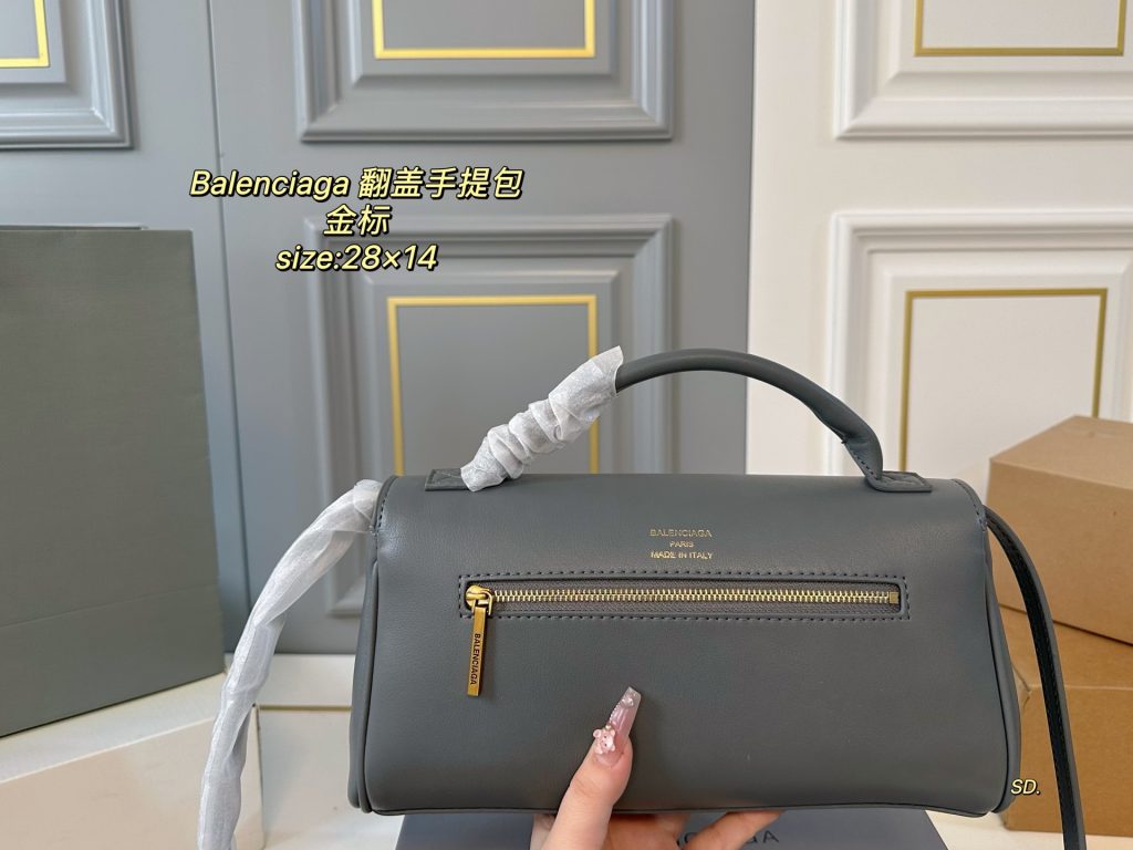 Balenciaga バッグ フラップ ハンドバッグ 28×14 グレー 🖤 - 画像 6