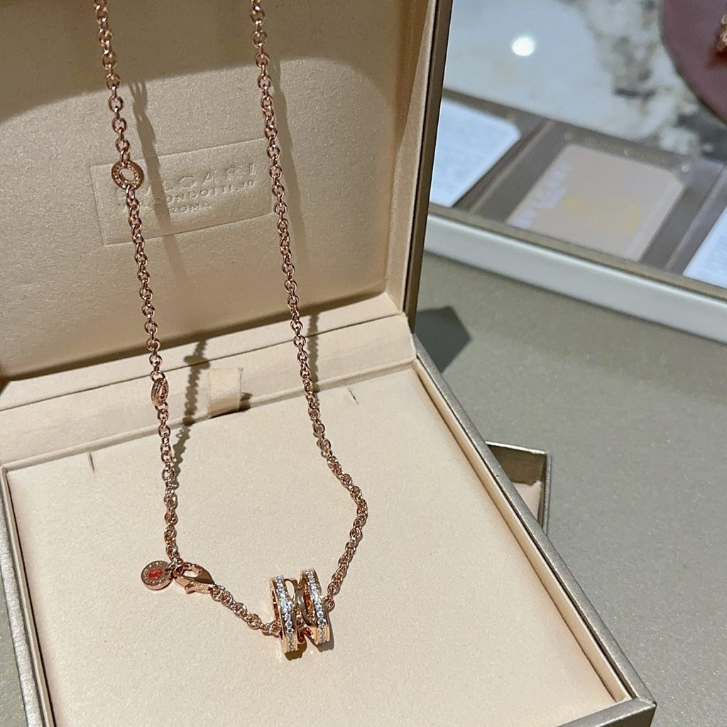 BVLGARI ネックレス 3色入 ローズゴールド ダイヤモンド 30字符以上 - 画像 2