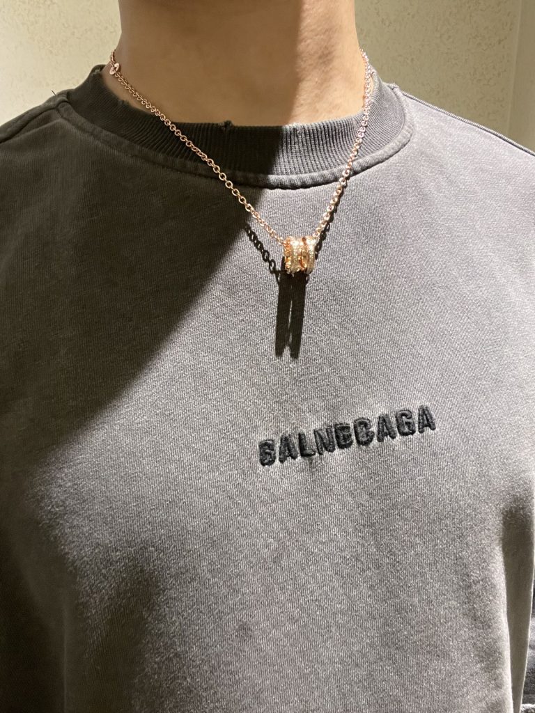 BVLGARI ネックレス 3色入 ローズゴールド ダイヤモンド 30字符以上 - 画像 6