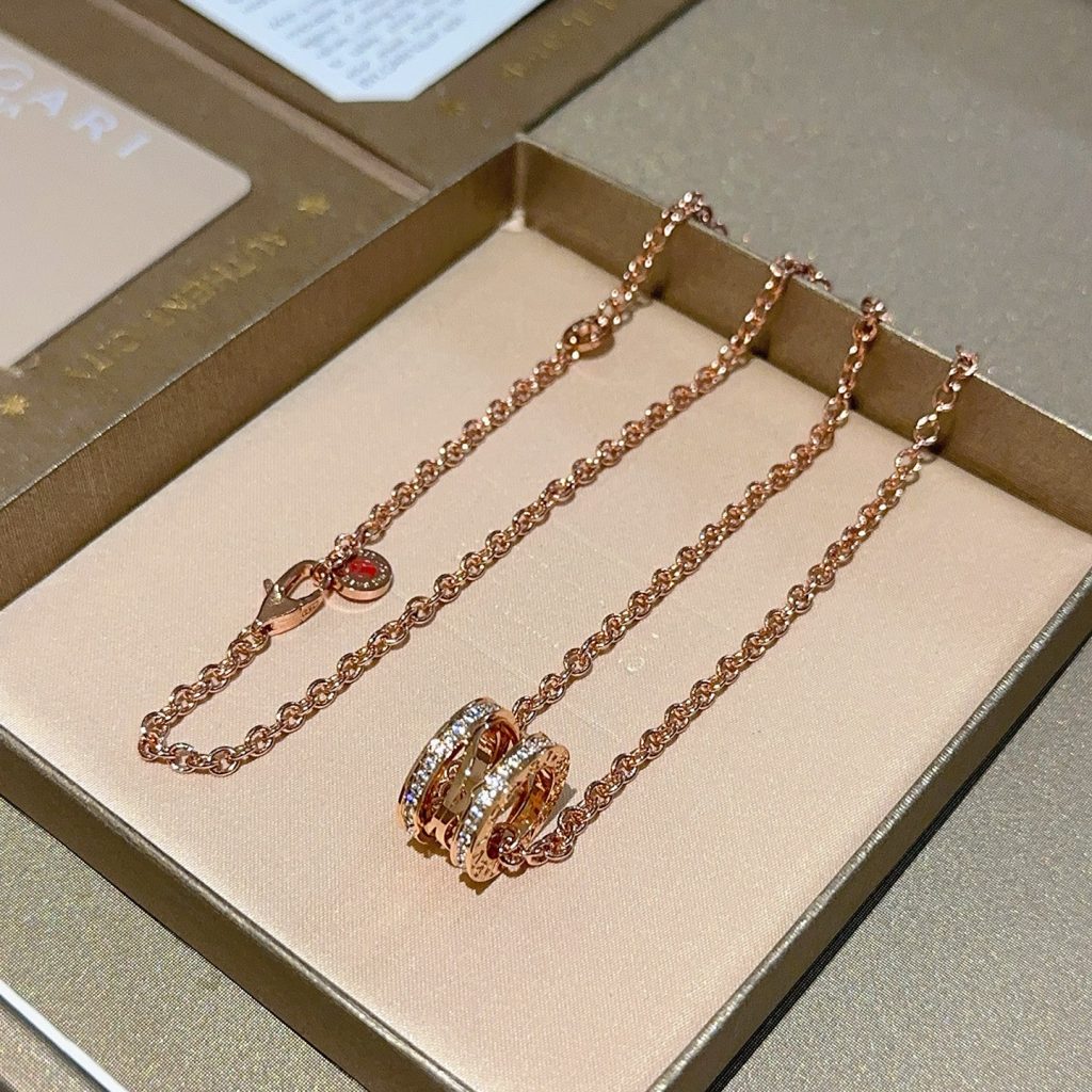 BVLGARI ネックレス 3色入 ローズゴールド ダイヤモンド 30字符以上 - 画像 7