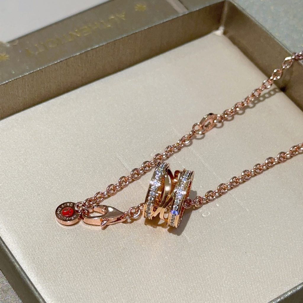 BVLGARI ネックレス 3色入 ローズゴールド ダイヤモンド 30字符以上 - 画像 8