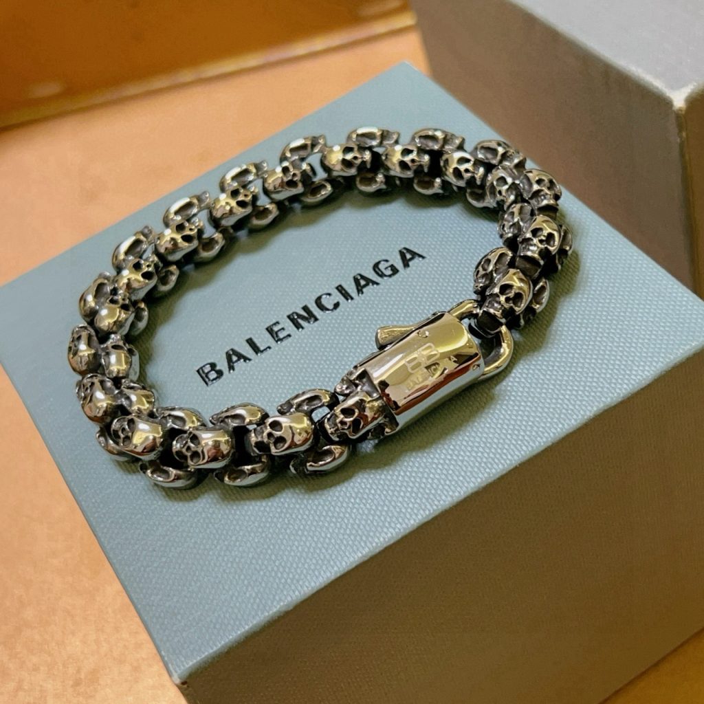 BALENCIAGA ブレスレット スカル メンズ レディース メタル 2色 🖤 - 画像 2