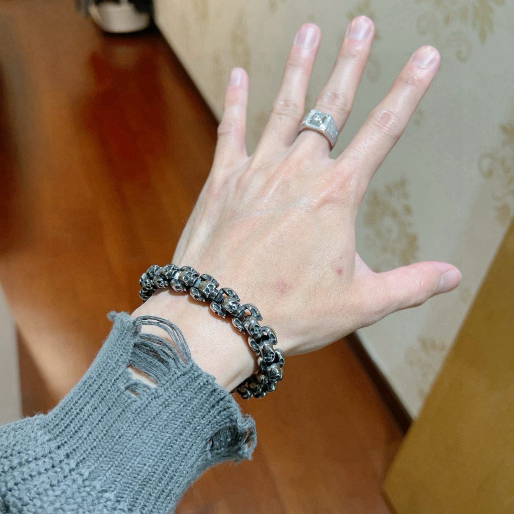 BALENCIAGA ブレスレット スカル メンズ レディース メタル 2色 🖤 - 画像 3