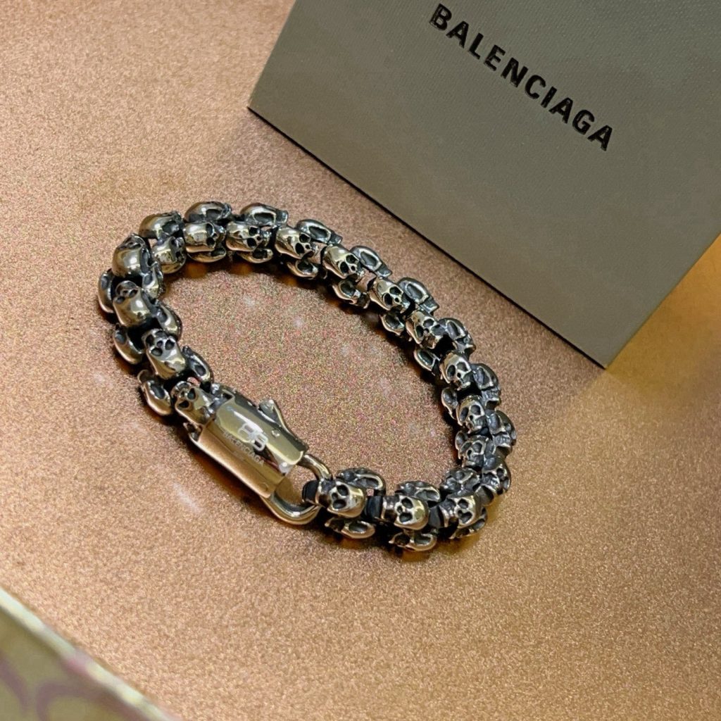 BALENCIAGA ブレスレット スカル メンズ レディース メタル 2色 🖤 - 画像 6