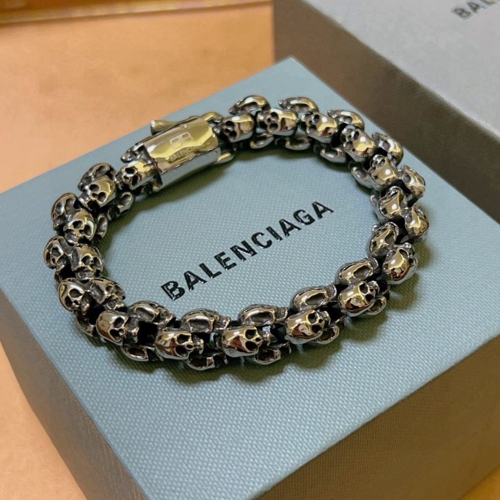 BALENCIAGA ブレスレット スカル メンズ レディース メタル 2色 🖤 - 画像 8