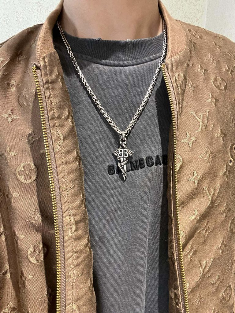 BALenciaga ネックレス メンズ 2本入 2色 38cm 42cm 💎 - 画像 3
