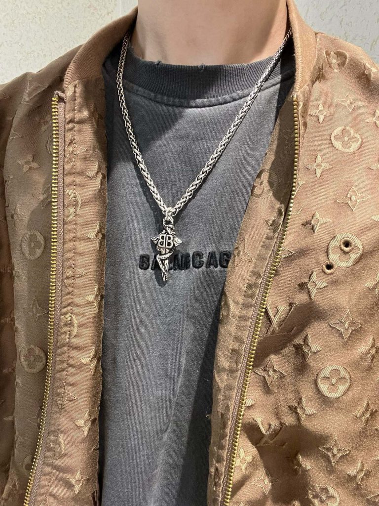 BALenciaga ネックレス メンズ 2本入 2色 38cm 42cm 💎 - 画像 6