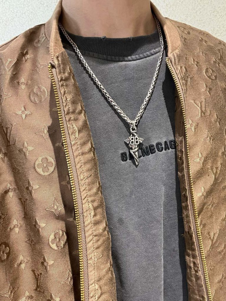 BALenciaga ネックレス メンズ 2本入 2色 38cm 42cm 💎 - 画像 8