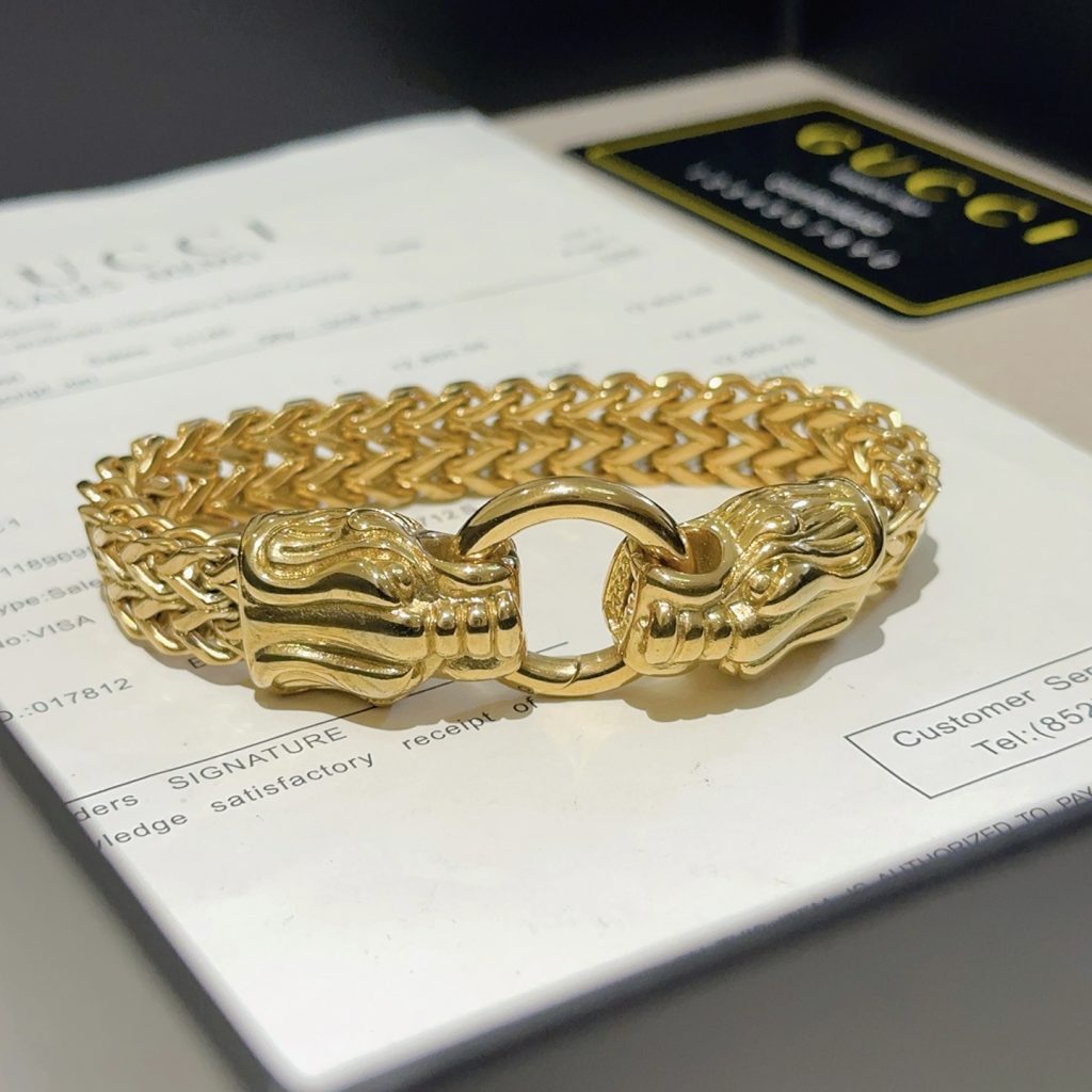 GUCCI ブレスレット 金色 2色入 💎 - 画像 5