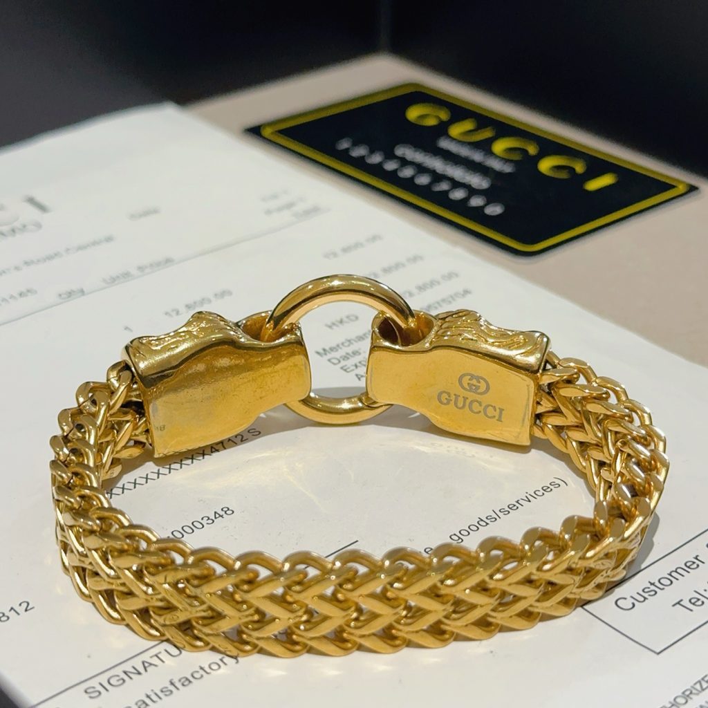 GUCCI ブレスレット 金色 2色入 💎 - 画像 6
