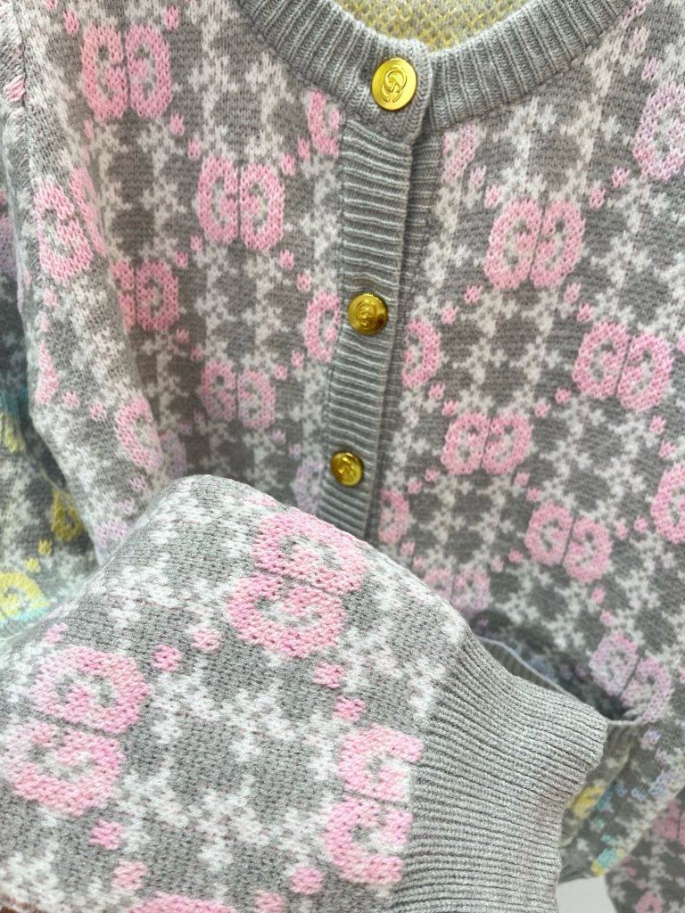 GUCCI レディース カーディガン ミックスカラーデザイン 3色入 - 画像 6