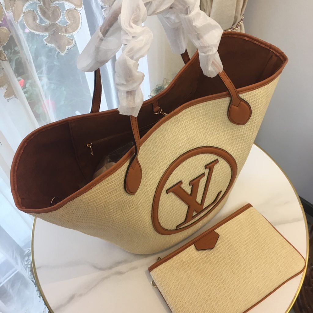 ルイヴィトン　Louis Vuitton　ロゴ　かごバッグ　収納力抜群　サンジャックビーチトート　ハンドバッグ - 画像 3