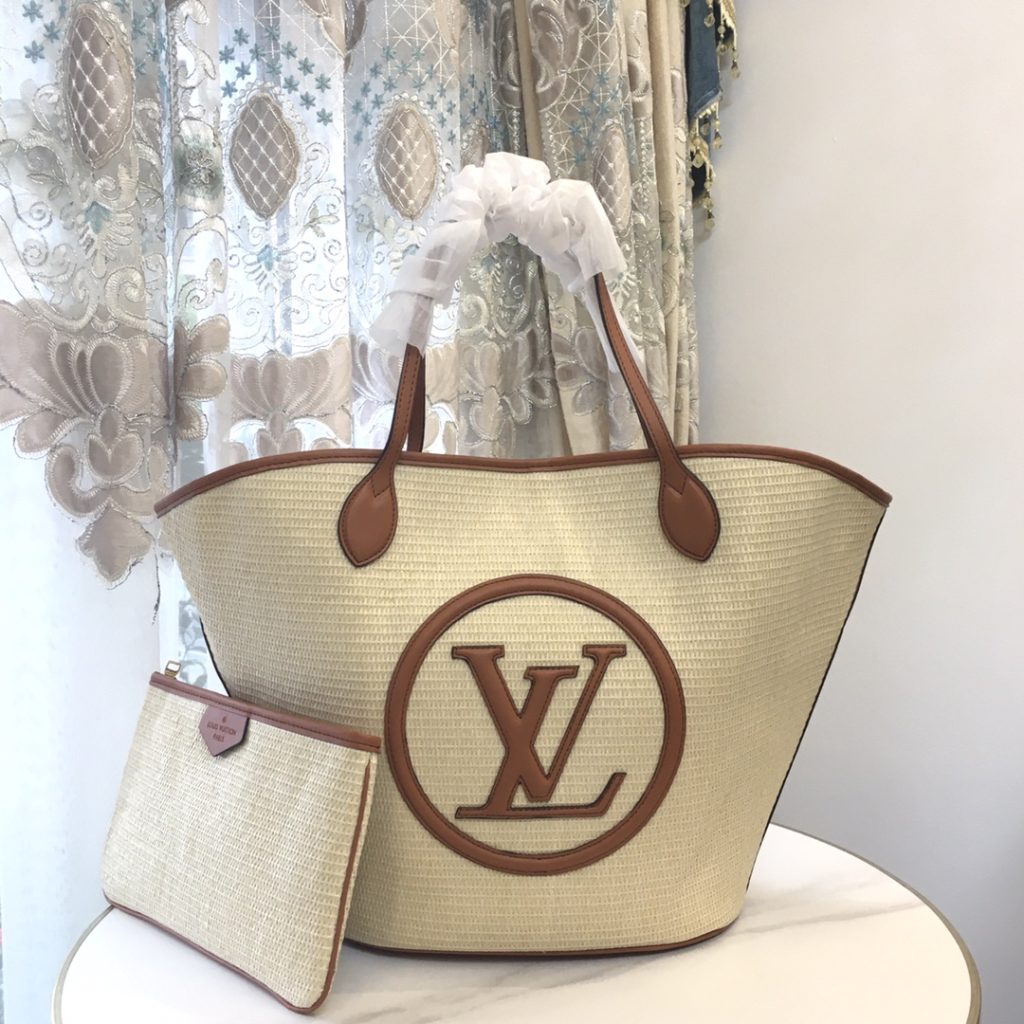 ルイヴィトン　Louis Vuitton　ロゴ　かごバッグ　収納力抜群　サンジャックビーチトート　ハンドバッグ - 画像 2