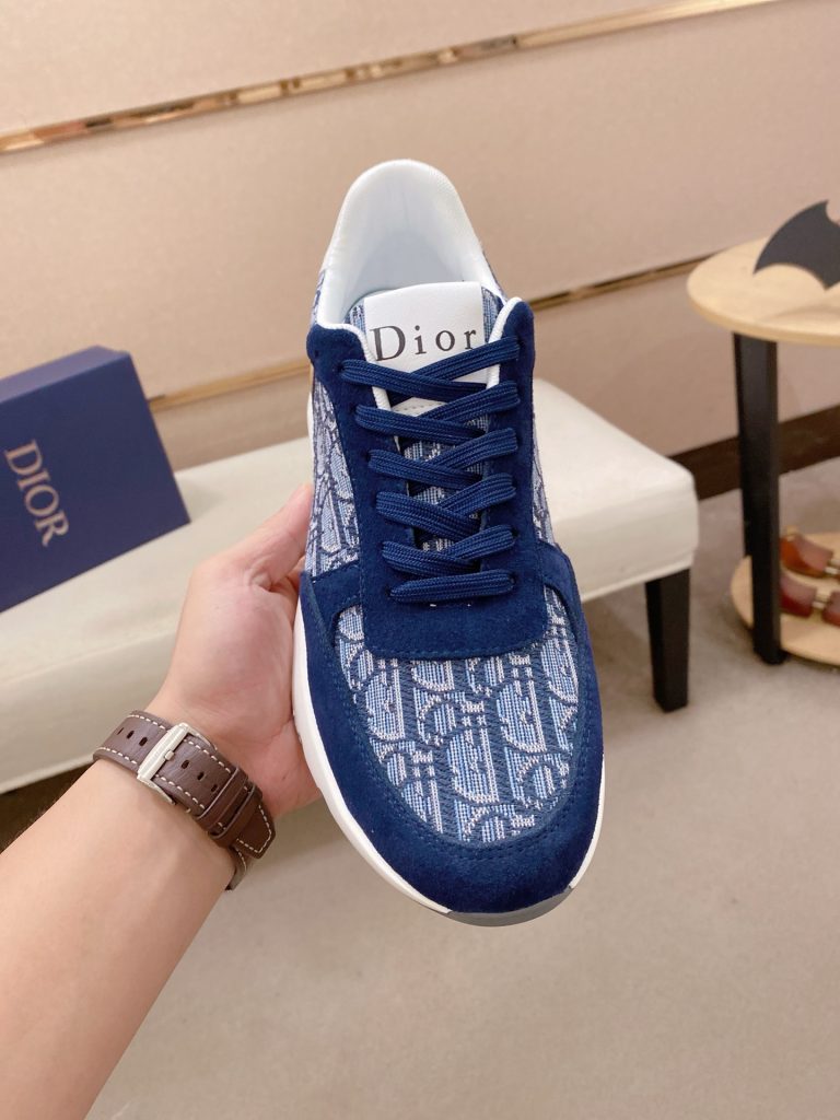 Dior メンズ スニーカー ブルー オールドスクールスタイル 4色入 💼 - 画像 2