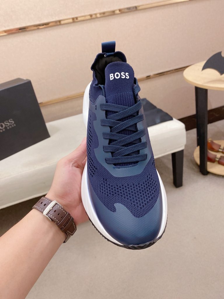 HUGO BOSS メンズ スニーカー 40 ブルー 通気性抜群の快適な履き心地 💼 - 画像 2