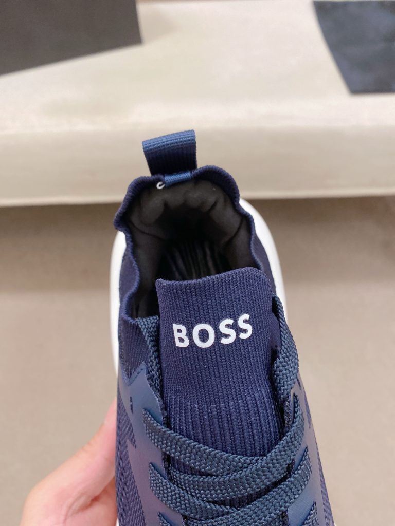 HUGO BOSS メンズ スニーカー 40 ブルー 通気性抜群の快適な履き心地 💼 - 画像 6