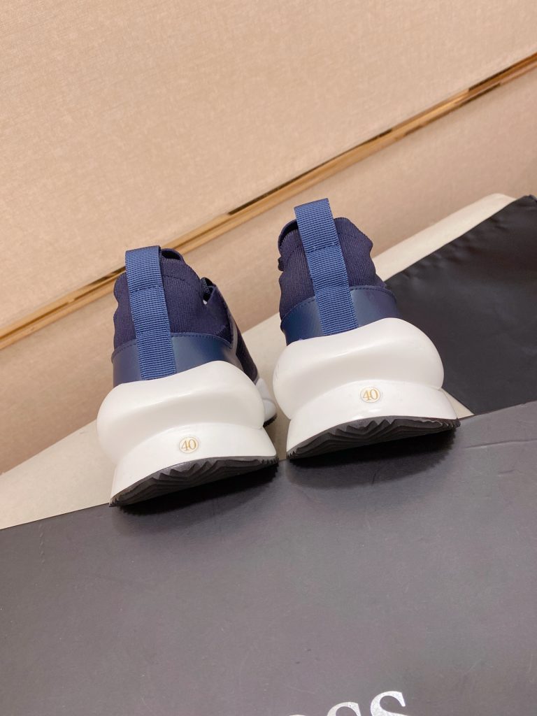 HUGO BOSS メンズ スニーカー 40 ブルー 通気性抜群の快適な履き心地 💼 - 画像 8