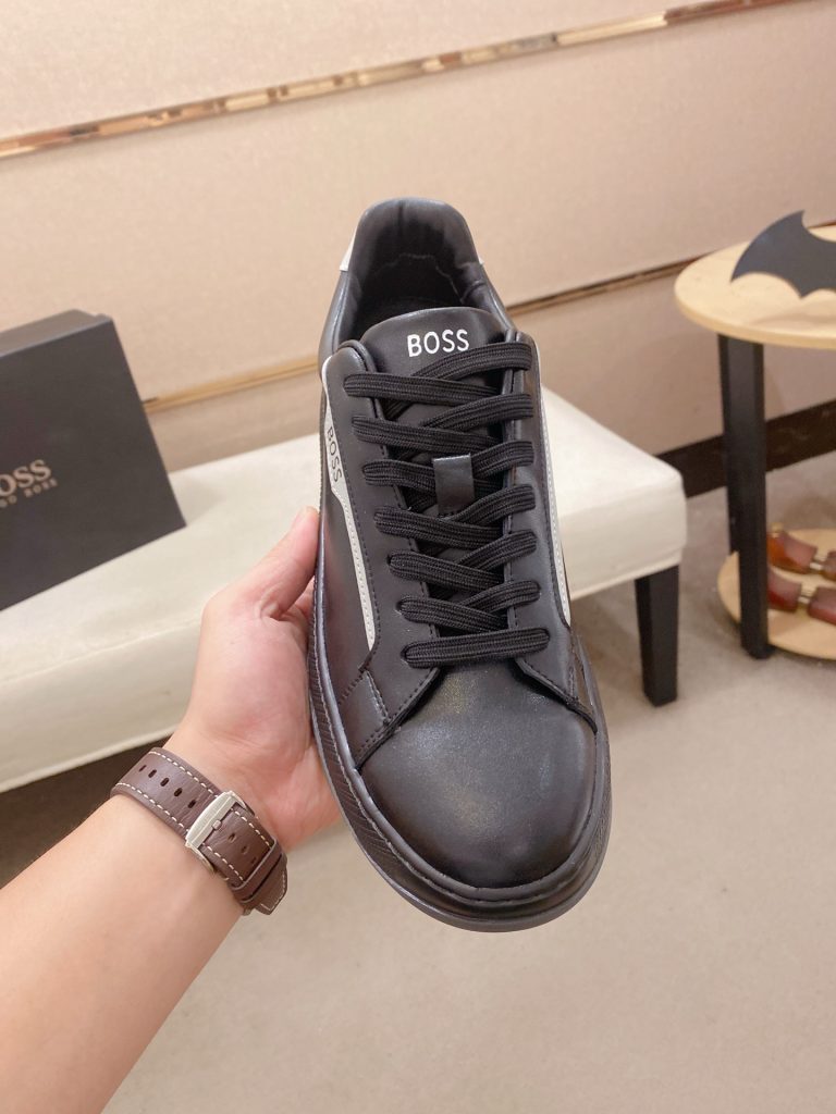BOSS メンズ スニーカー 黒 フラットシューズ 4色展開 🖤 - 画像 2
