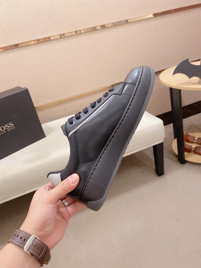 BOSS メンズ スニーカー 黒 フラットシューズ 4色展開 🖤 - 画像 5