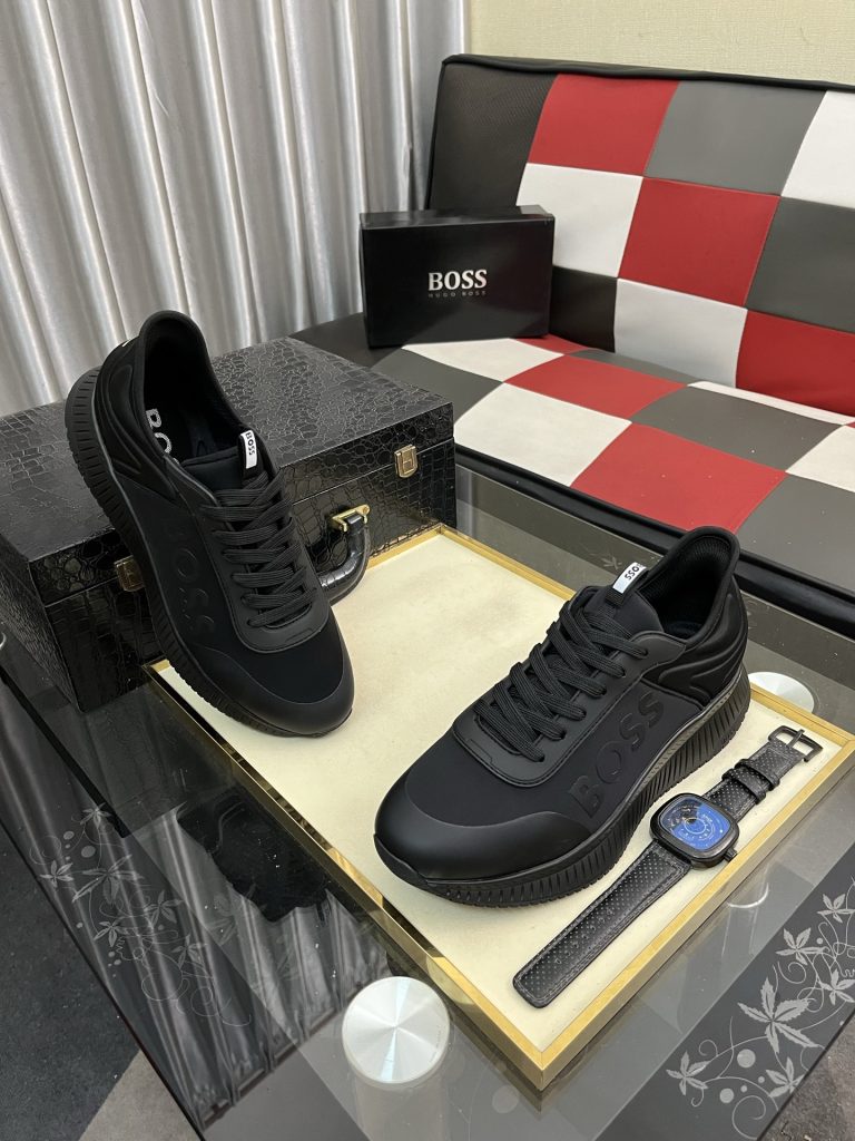 BOSS メンズ スニーカー 黒 1色 ファッションなデザインの快適な履き心地 🖤 - 画像 3