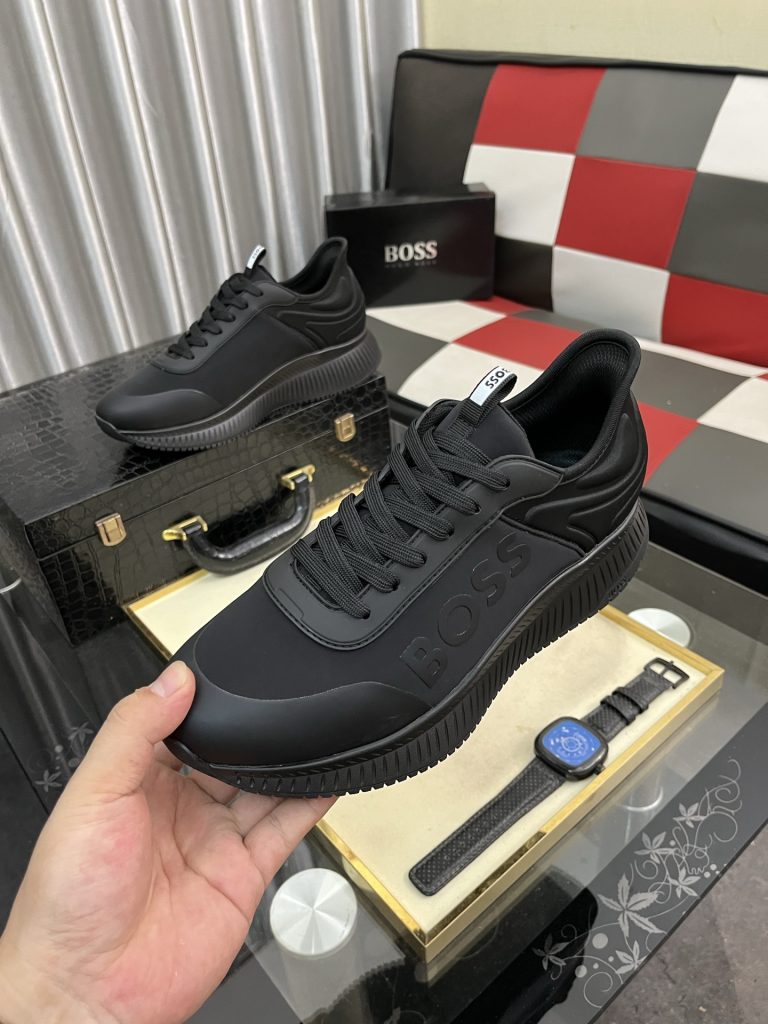 BOSS メンズ スニーカー 黒 1色 ファッションなデザインの快適な履き心地 🖤 - 画像 5