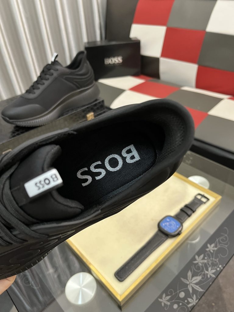 BOSS メンズ スニーカー 黒 1色 ファッションなデザインの快適な履き心地 🖤 - 画像 7