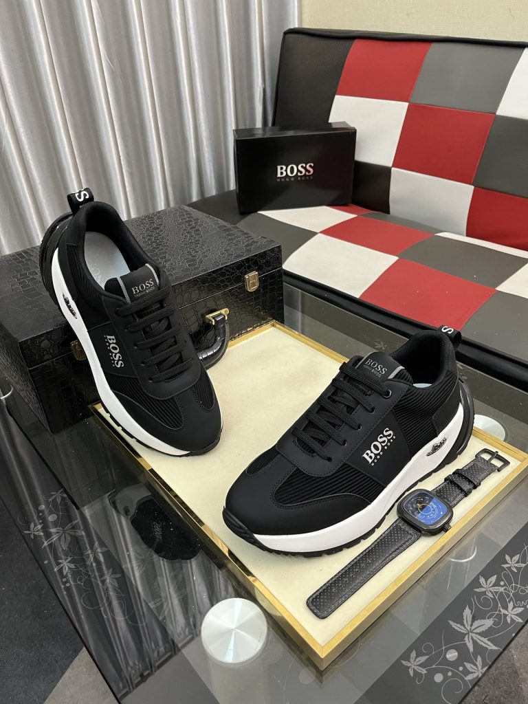 HUGO BOSS メンズ スニーカー 黒 白 2色 2024 新作 3色選択可能 🥾 - 画像 3