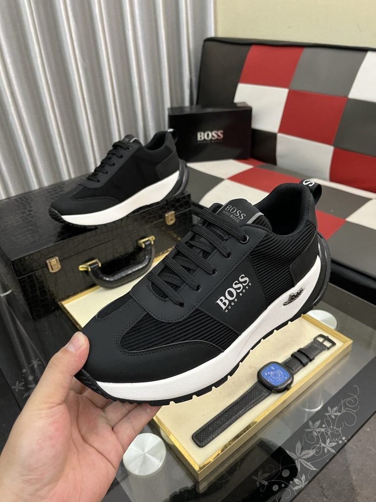 HUGO BOSS メンズ スニーカー 黒 白 2色 2024 新作 3色選択可能 🥾 - 画像 5