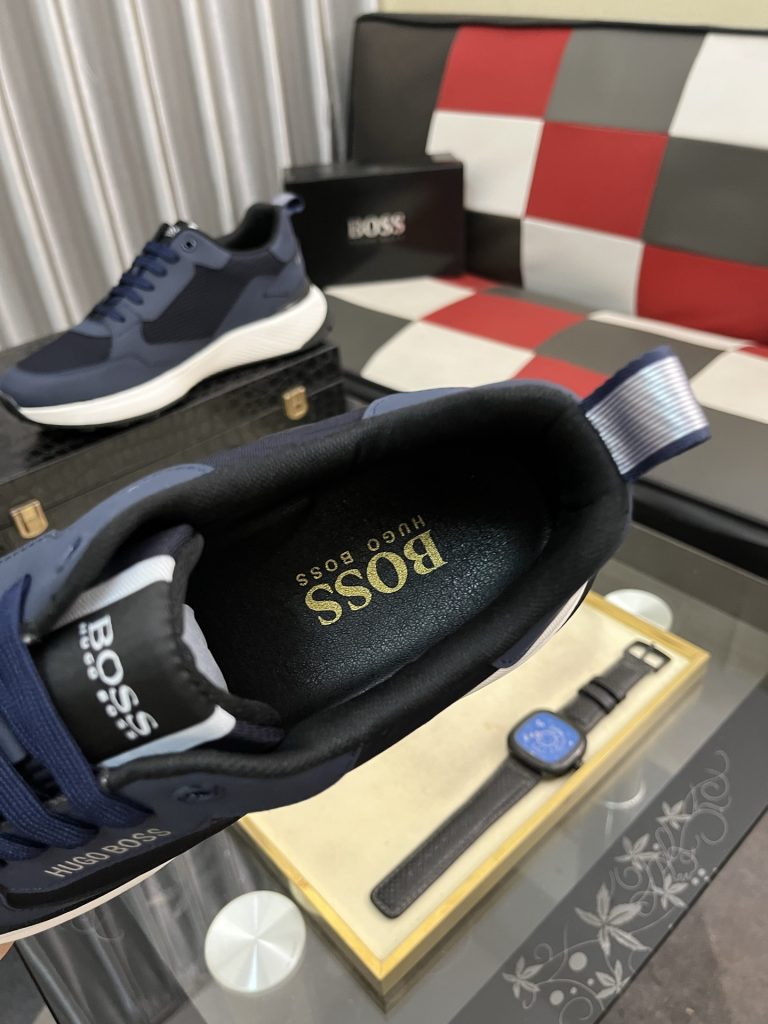 HUGO BOSS メンズ スニーカー 2024新作 パネルデザイン ブルー 2色展開 🥾 - 画像 8
