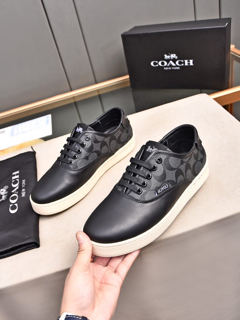 COACH メンズ スニーカー ブラック デザイン 3色入 🥿 4色入のスニーカー シンプルなデザイン 人気のモデル 送料無料 - 画像 2