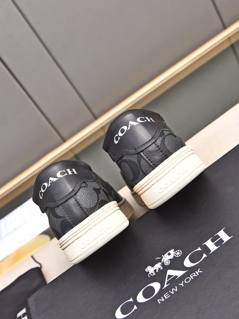 COACH メンズ スニーカー ブラック デザイン 3色入 🥿 4色入のスニーカー シンプルなデザイン 人気のモデル 送料無料 - 画像 3
