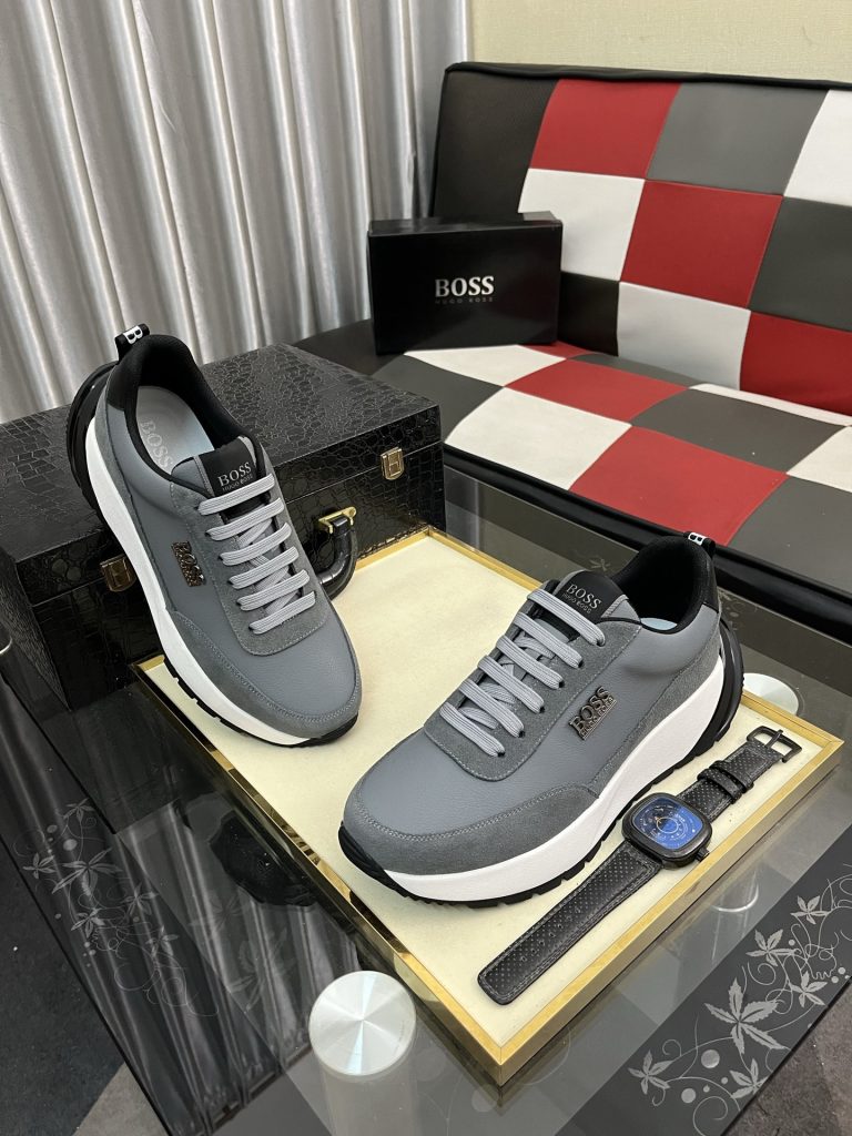 HUGO BOSS 男士运动鞋 灰色 4色 2024新作 🟨 - 画像 3