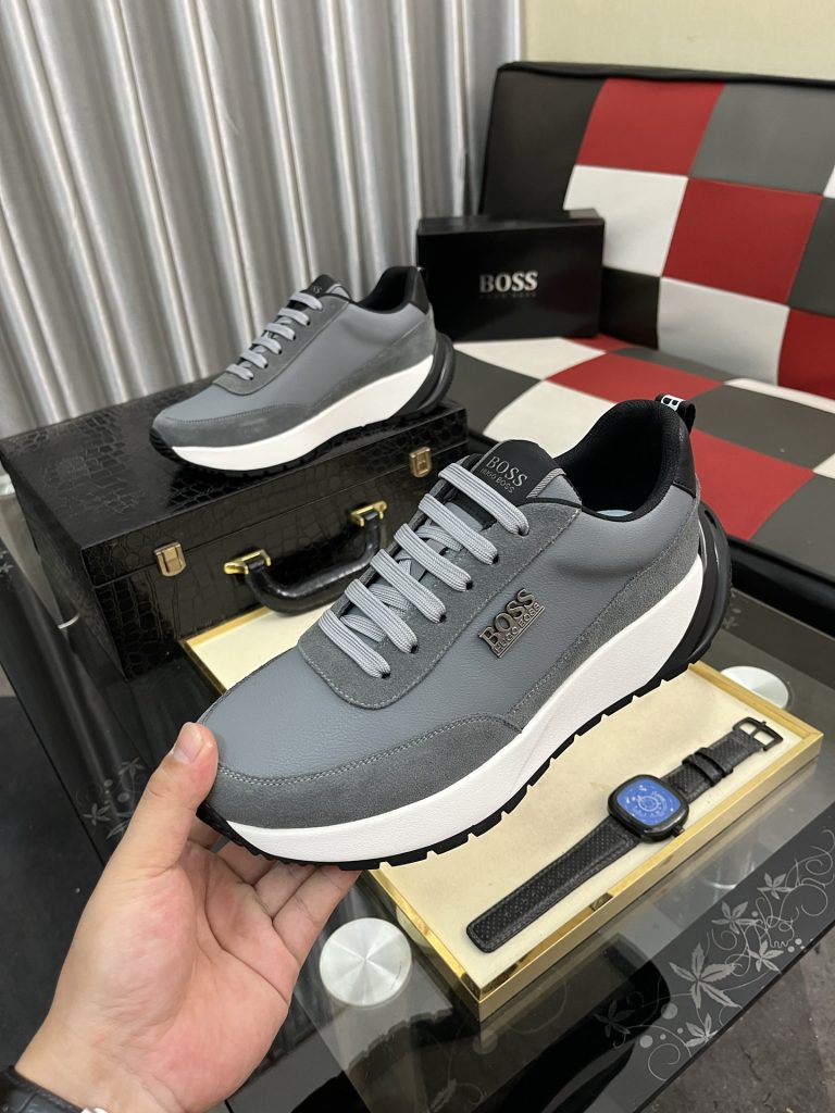 HUGO BOSS 男士运动鞋 灰色 4色 2024新作 🟨 - 画像 5