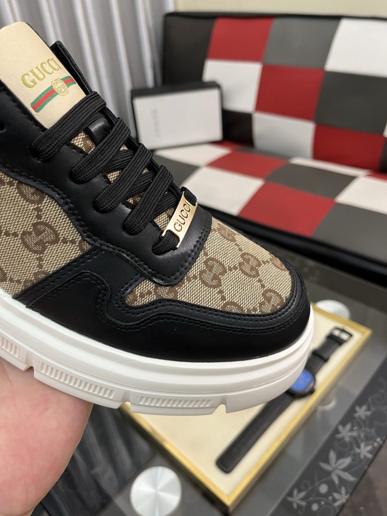 ゴルフ グッチ メンズ スニーカー 2色 本革 ファッション シューズ 💼 - 画像 6